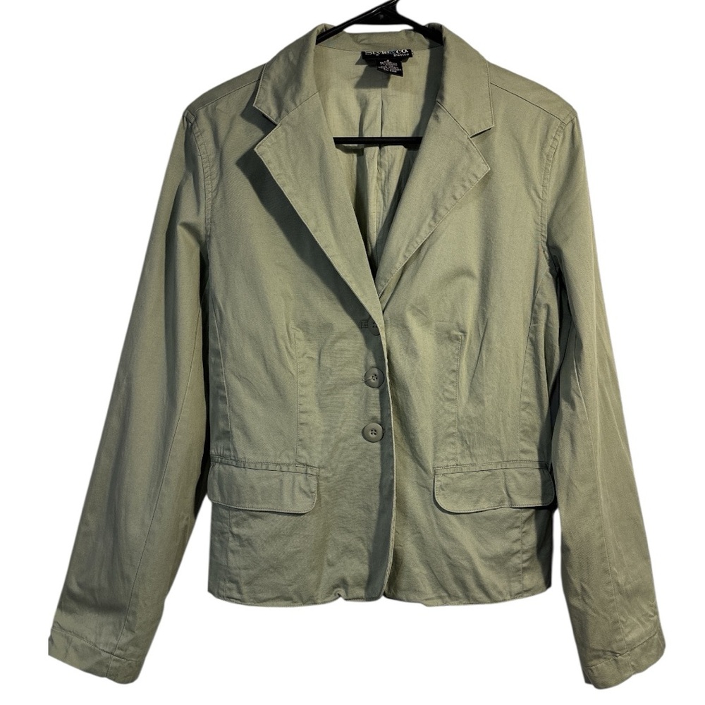 Style & Co. Petite Women's Green 3 Button Blazer Size Small